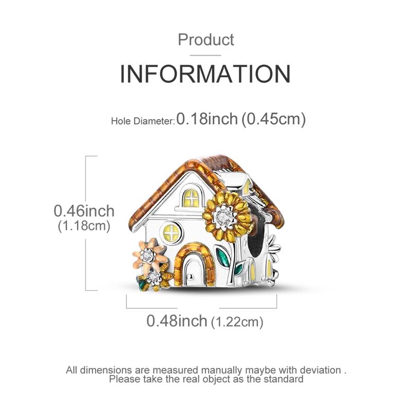 Copper Yellow Flower Sunflower Pendant House Owl Beads Golden Leopard Charms Beads Fit Diy Copper Bracelets Jewelry