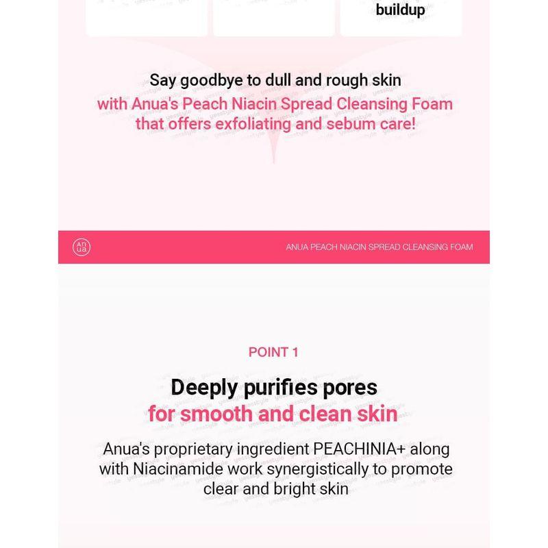 Anua - Peach Niacin Spread Cleansing Foam