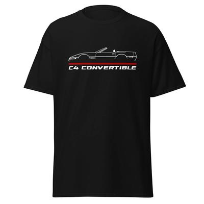 T-Shirt Chevrolet Corvette C4 Décapotable Fans de Voiture Cadeau d'Anniversaire