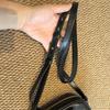 [Pre-Owned] Vara Black Leather Shoulder Bag Crossbody Bag Gold Hardware - Very Good #3F4J1D
