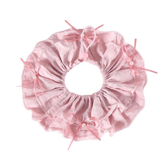 Cat Bib Collar Pet Bandana Scarf Accessories with Bow Adjustable Cat Dog Princess Costume for Christmas Birthday Party Decoration