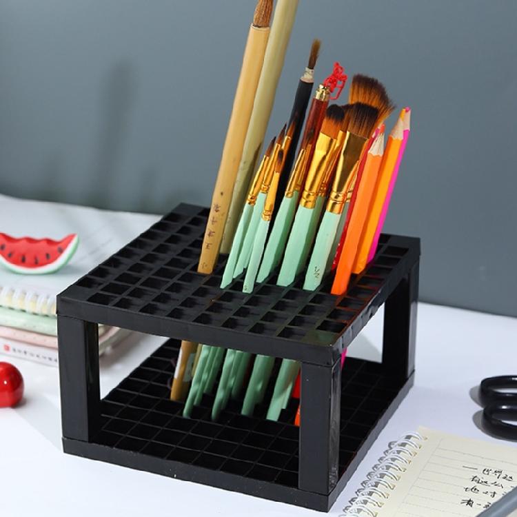 Plastic Painting Brush Hold 20 Slot Portable Design Storage For Artists Students Professionals
