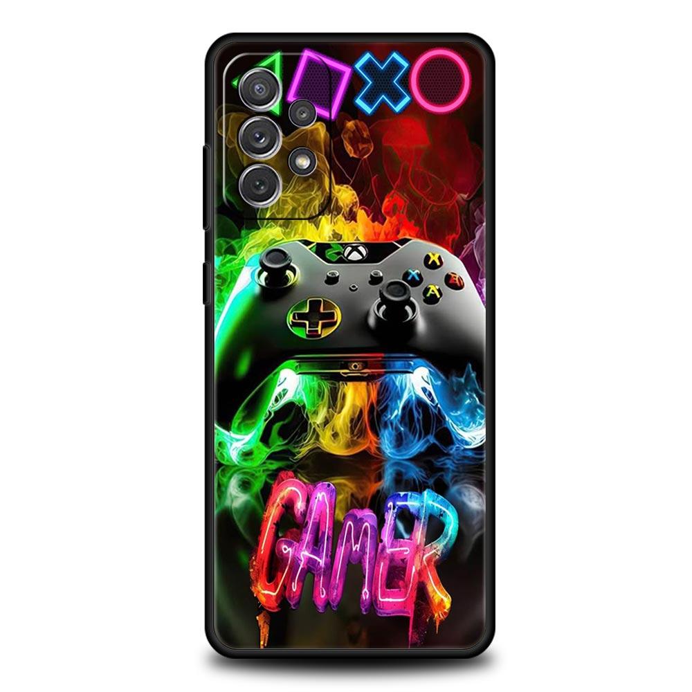 Technology Game Console Phone Case for Samsung Galaxy A55 A35 A17 A07 A15 A13 A25 A51 A71 A72 A73 A32 A52 A52S A41 5G Soft TPU