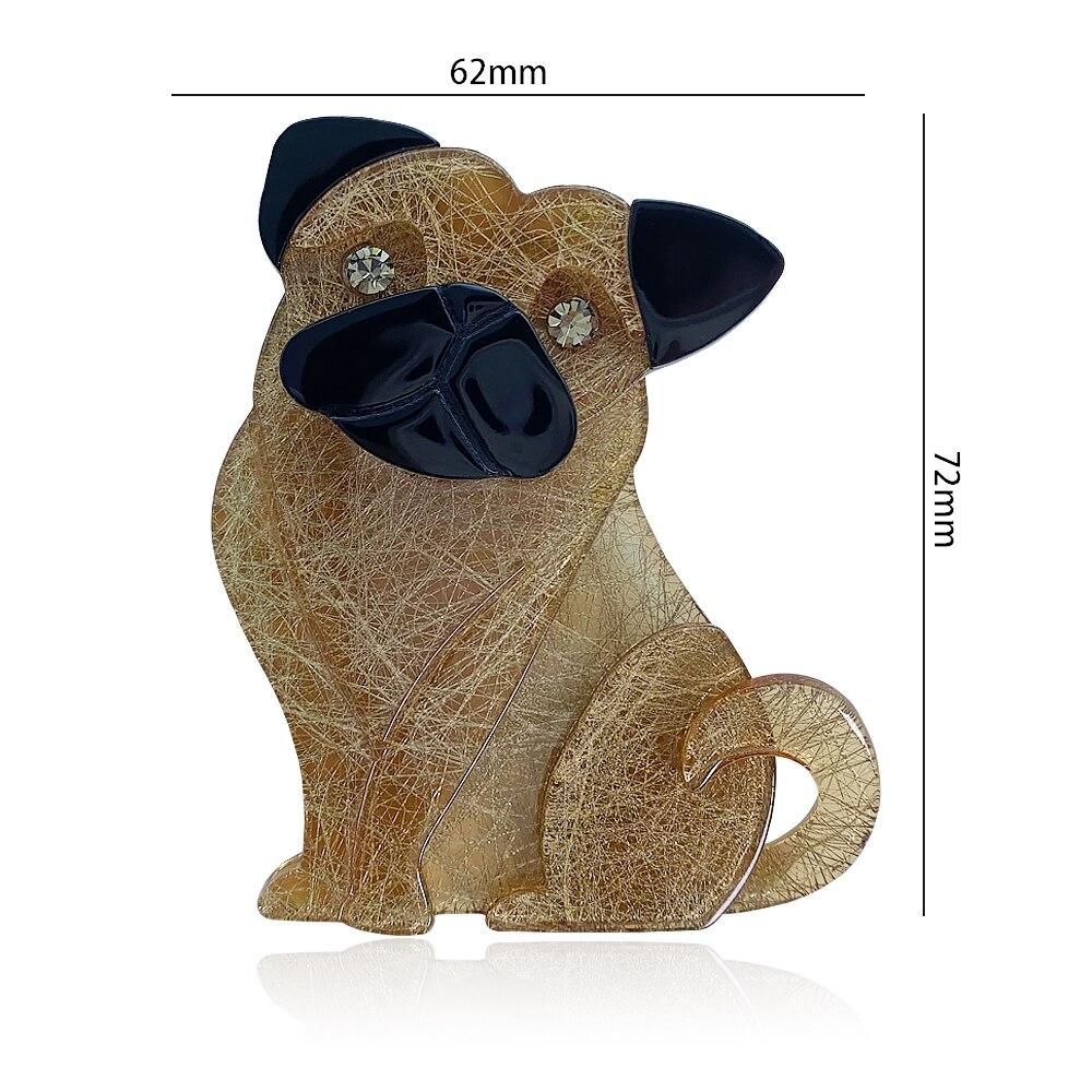 Blucome Handmade Acrylic Animal Style Safety Pins Brooches For Women Kids Gift Coat Dress Adornment Dog Brooch Badge Jewelry