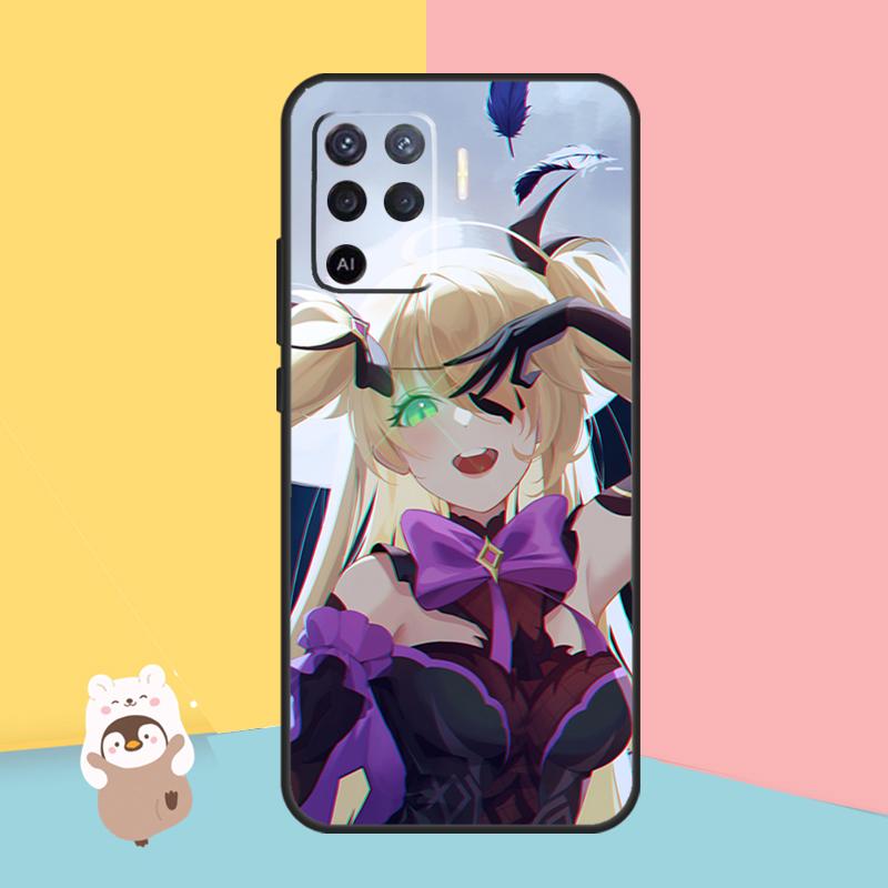 Anime Genshin Impact Fischl Phone Case For OPPO A15 A16 A5S A5 A9 A31 A53 A53S A52 A72 A83 A91 A93 A54 A74 A94 Cover