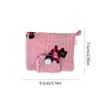 Bear Flower Coin Purse Canvas Cloth Envelope Wallets Simple Mini Cash Wallet  Female