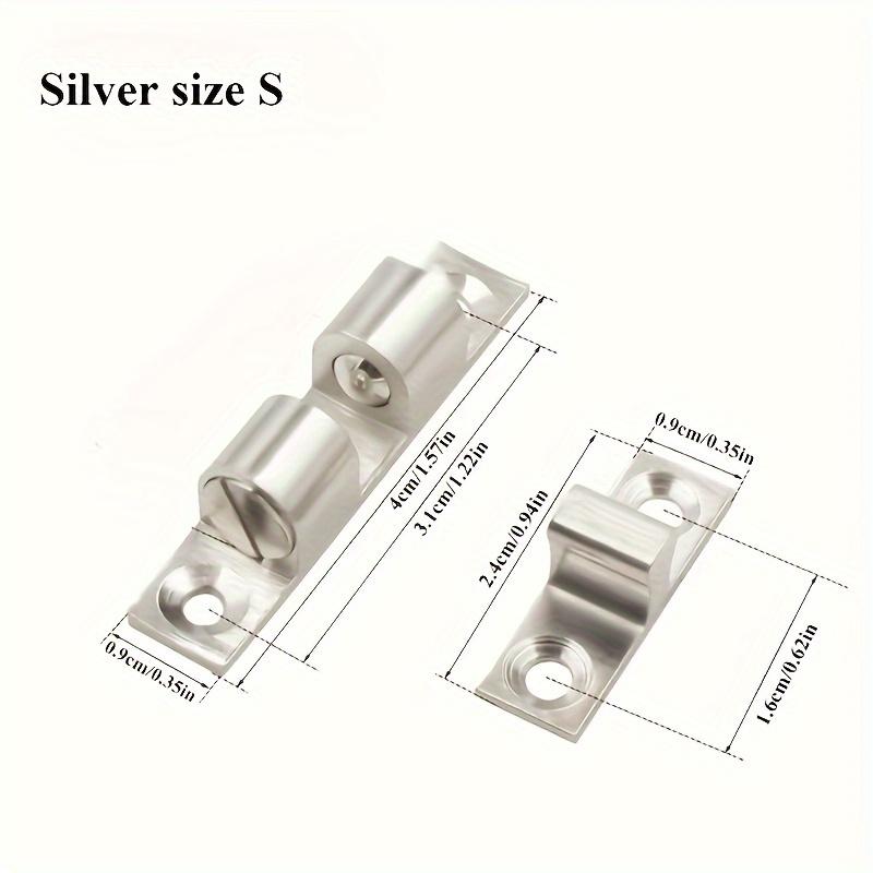 10Pcs Zinc Alloy Door Bead Locks Furniture Door Ball Latch Heavy-Duty Adjustable Positioning Buckles Spring Ball Catch Latches