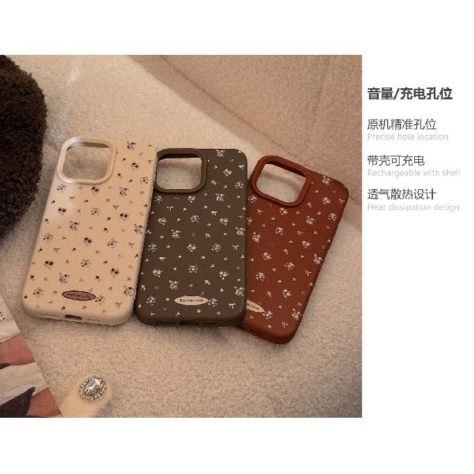 Vintage Floral Print iphone16iPhone Case17Gentle temperament13Applicable14pro Max Soft15