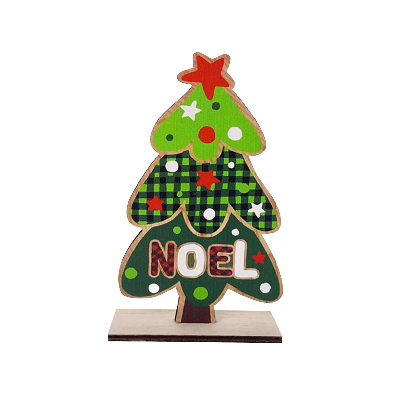 

Рождественские деревянные украшения, креативные декоративные настольные украшения One Size