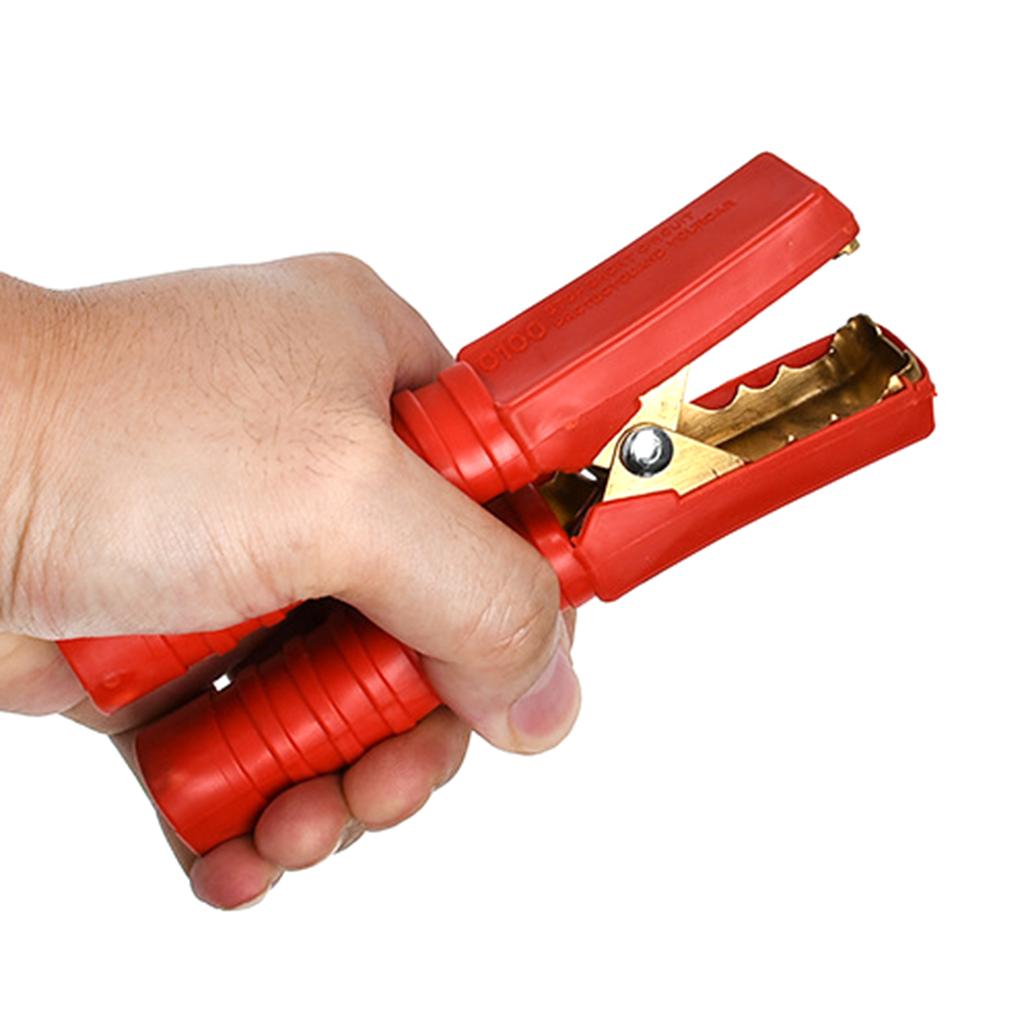 2Pcs 200A Electrical Alligator Battery Insulated Clip Connector Plastic Handle Clips For Electric Project