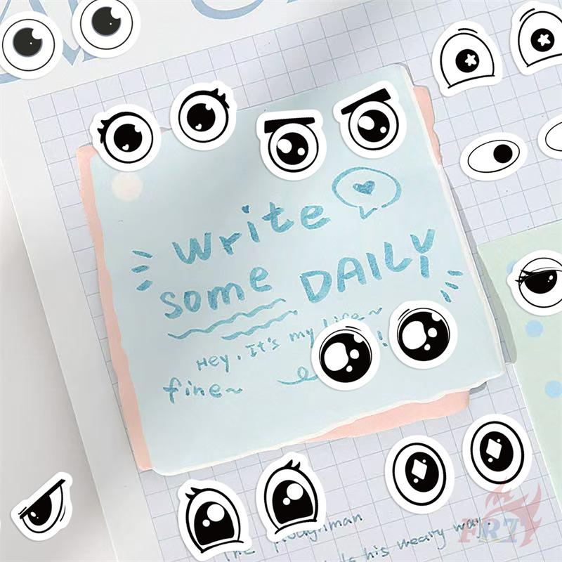 500Pcs/Roll Q Eyes Emoji Kids Rewards Stickers - DIY Scrapbooks Album Decor Sealing Label Decals