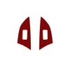 2Pcs Red Carbon Fiber Interior Rear Door Control Cover Trim For Mazda CX-9