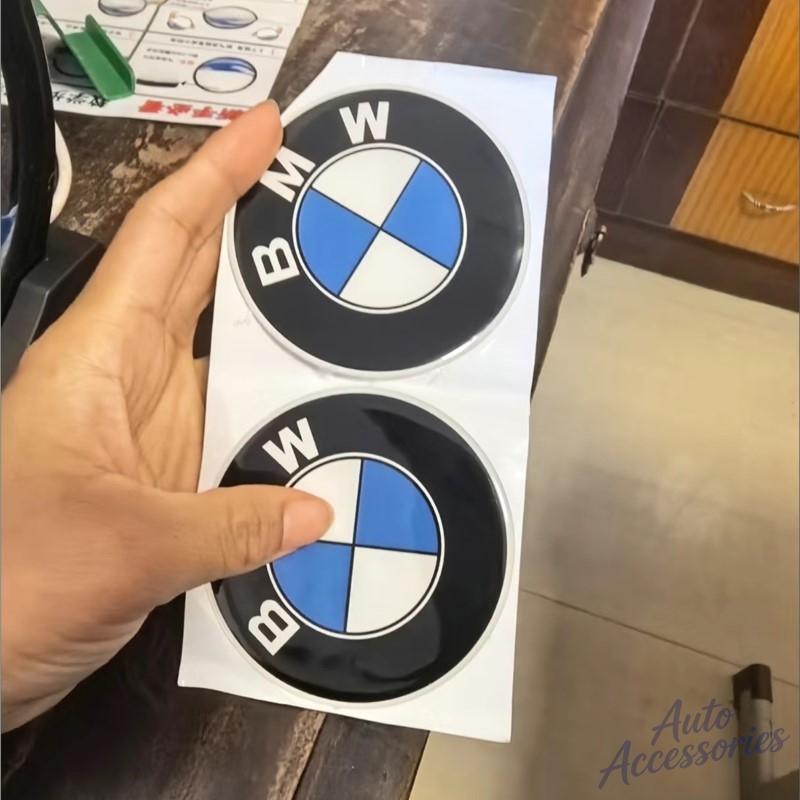 For BMW 2Pcs 25mm 35mm 40mm 50mm 55mm 60mm 65mm Car Center Hub Sticker Emblem Badge DIY Motorcycle Fuel Tank Decoration Sticker