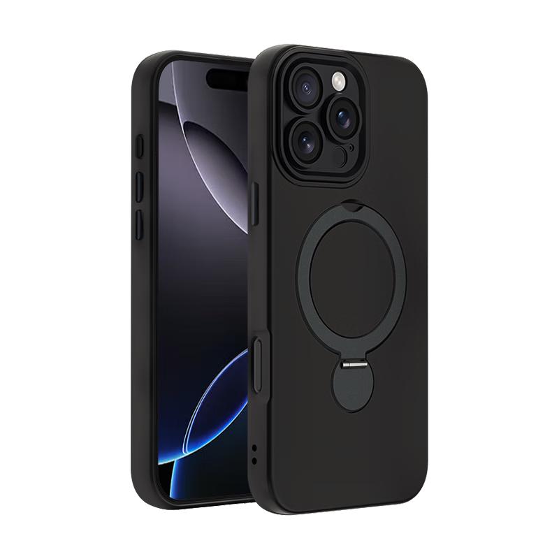 

KEKLLE Silicone Magnetic Kickstand Case for iPhone iPhone 16 Pro Max