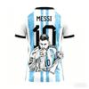 New Messi Summer 3D Printable Family Clothing Football Shirt T-shirt Is Loose and Comfortable Suitable for Daily Wear