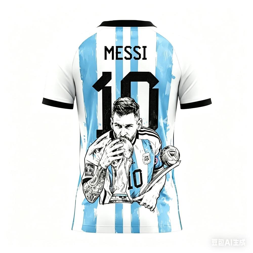 New Messi Summer 3D Printable Family Clothing Football Shirt T-shirt Is Loose and Comfortable Suitable for Daily Wear