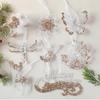 Clear Acrylic Snowflakes Hanging Ornament For Christmas Tree And Holiday Decoration
