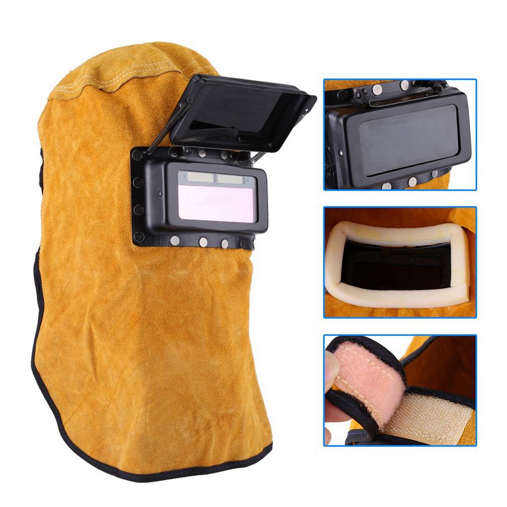 Auto Darkening Welding Helmet Breathable Heat Resistant Full Protective Mask with Lens