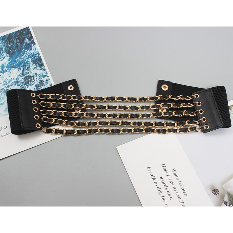 Pearl chain decorative slim waist chain women's summer belt for dress body chain