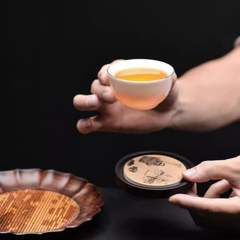 Retro Untersetzer im chinesischen Stil, wasserabsorbierend, rutschfest, Hitzeschutz-Platzsets, Teezeremonie-Zubehör, Neu