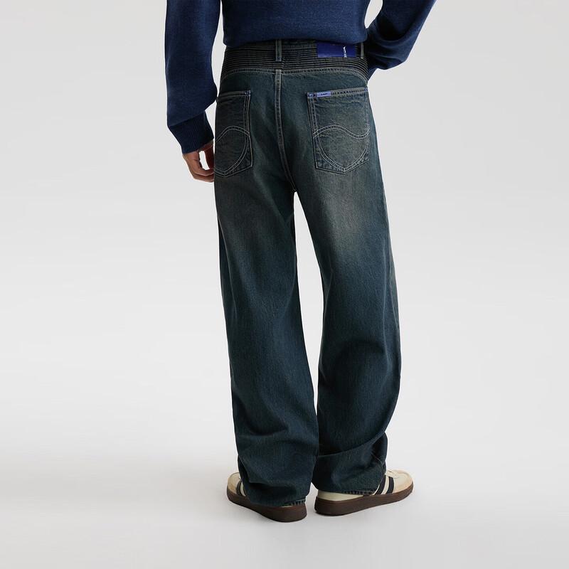 Lee Men's Dark Blue Straight Fit Jeans