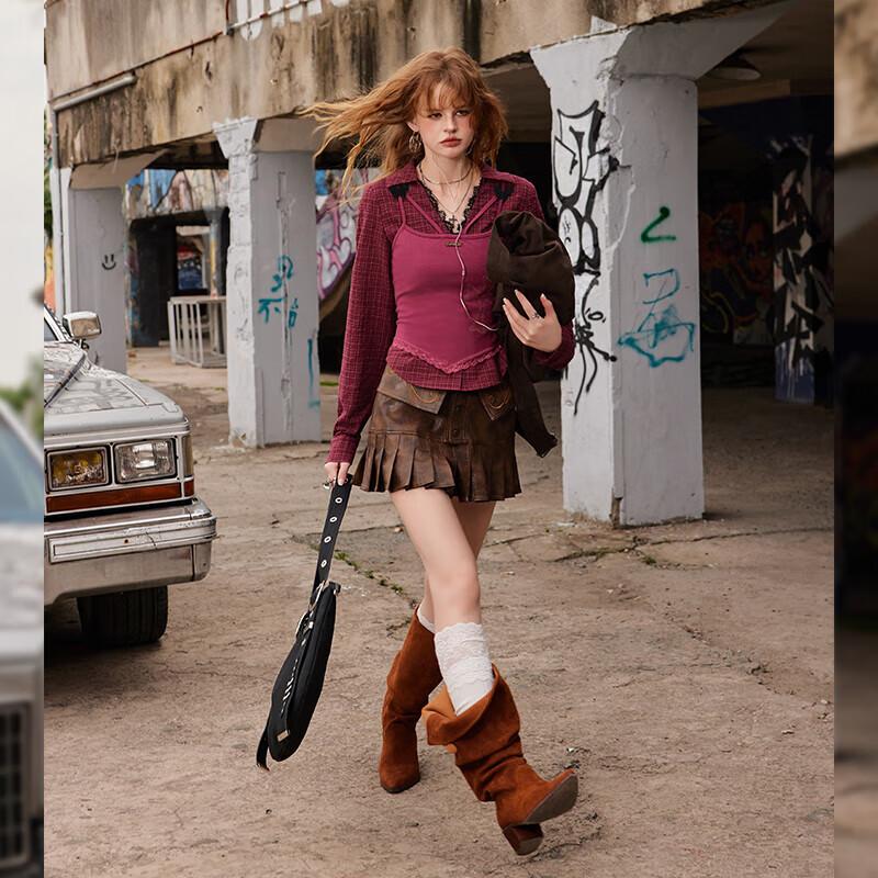 UNIFREE Lace Trim Irregular Hem Camisole M