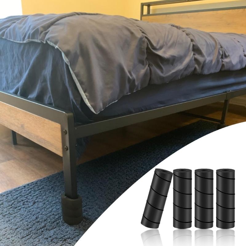 4 Pack Bed Frame Leg Protectors Covers High Density Foam Padding Home Accessory for Floor and Furniture Protective