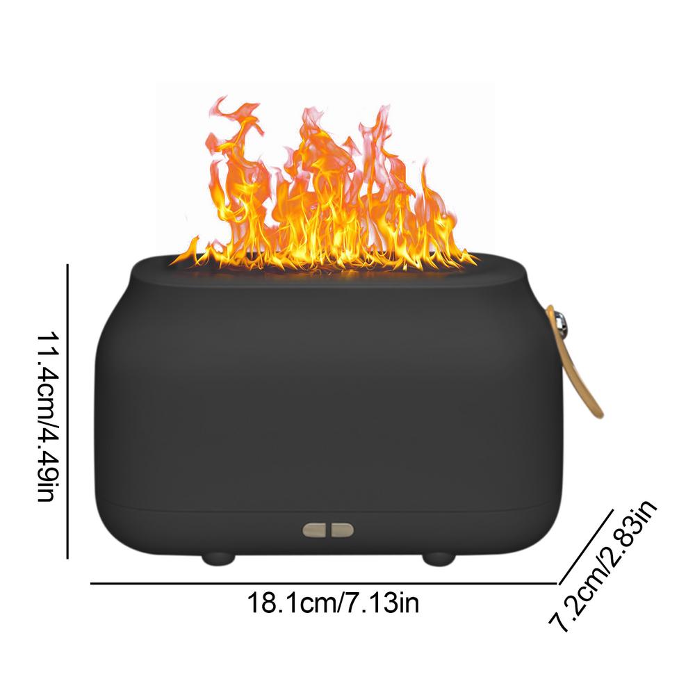 

Ароматерапевтический диффузор Flame Уникальный диффузор с эффектом пламени Энергосберегающие тихие аромадиффузоры Многофункциональный туман чёрный