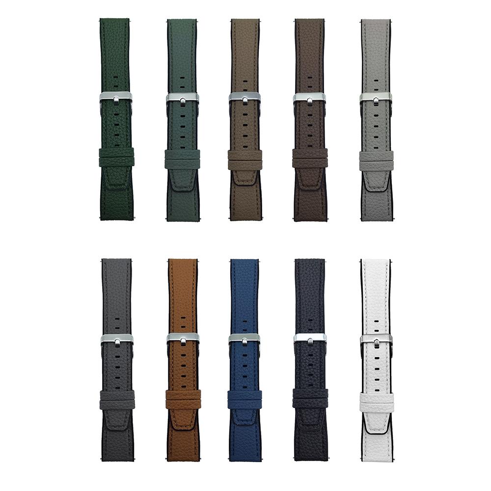 For Huawei Watch GT 5 41mm Watch Band 18mm Metal Buckle Litchi Texture Silicone Strap