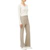 Calvin Klein Jeans Autumn Winter Solid High Waist Flared Casual Pants Women Bottoms Beige J224581-PCF