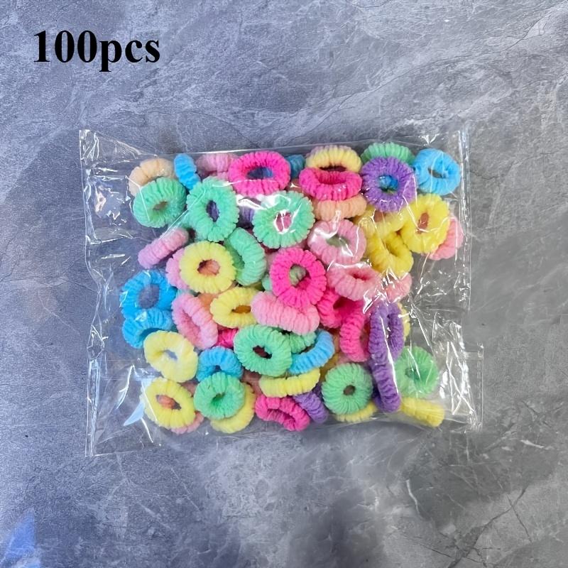 

100 шт. Высокоэластичные Резинки для Волос Кольца-Заколки для Большого Пальца Прочные Эластичные Резинки для Волос Спортивные Повседневные Аксессуары для Волос для Женщин 200pcs