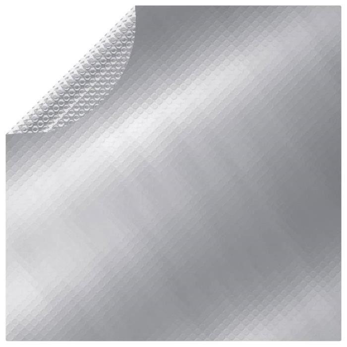 Couverture de piscine - vidaXL - 549 cm - Argenté - PE - Réduit l'évaporation