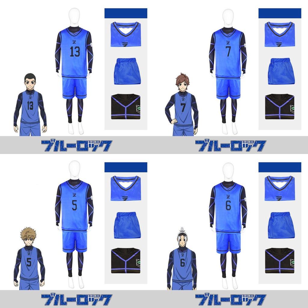 Blue Lock Cosplay Isagi Yoichi Rensuke No.1 Jersey Set Voor Anime Fans