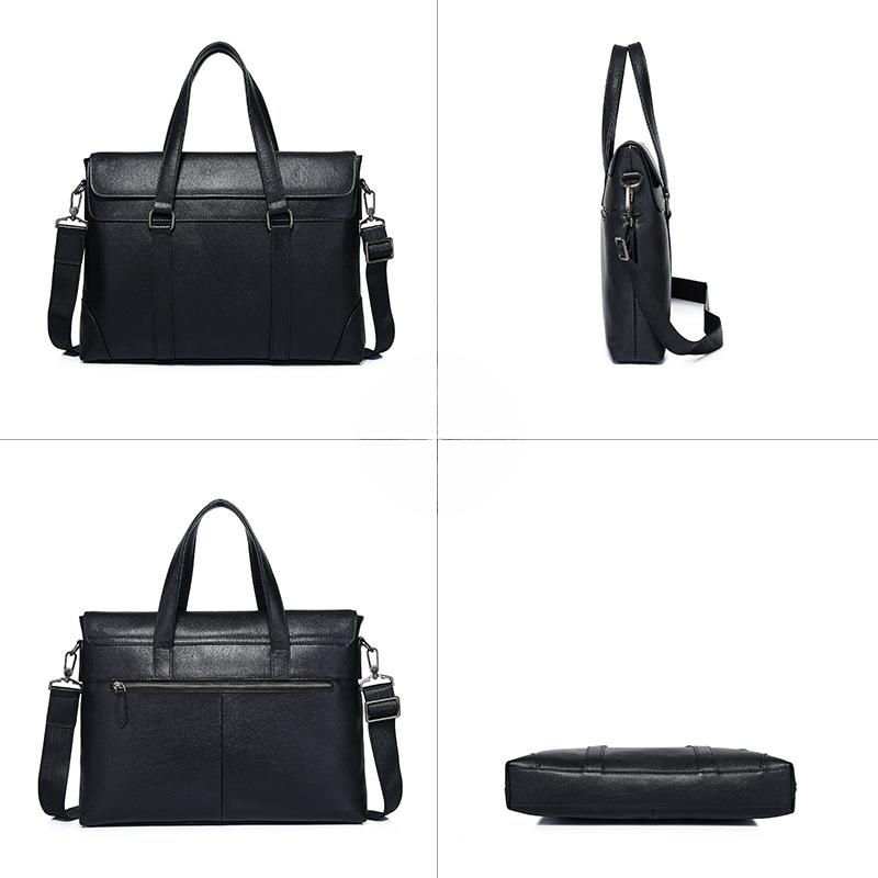 Laptop Bag Leather Briefcase Large-capacity Storage Single-shoulder Crossbody Handbag