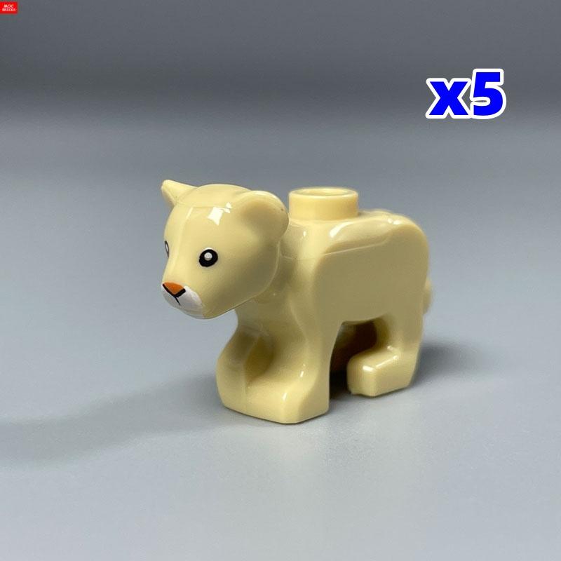 Klocki MOC Zwierzęta Małe Tygrysy Tygrys Szablozębny Klocki Budowlane Zmontowane Cząsteczki Zabawki dla Dzieci