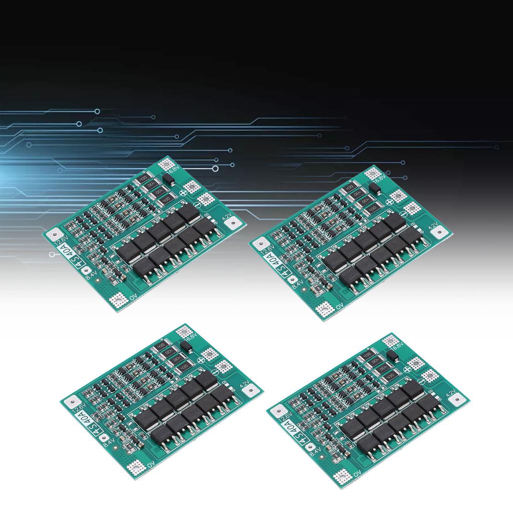 4Pcs Lithium Battery Balance Module 4S 18650 Protection PCB Cell Board 40A Power Accessories