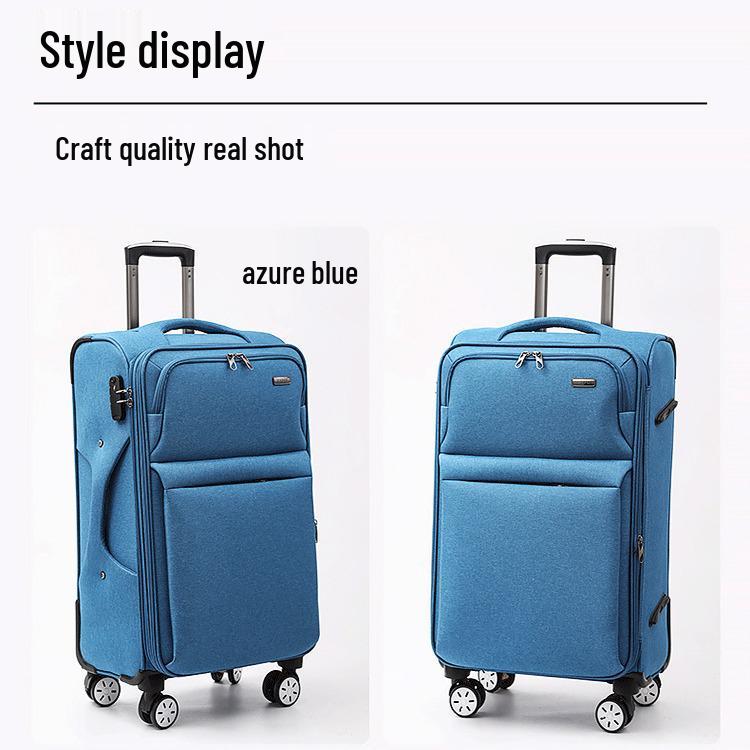 Large Capacity Oxford Cloth Trolley: 20-30 inch Suitcase with Universal Wheels and Password Lock for Men and Women, Ideal for Business Travel.