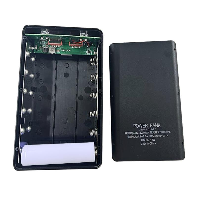 NonWelding 18650 Battery Case Holds 12pc 3.6-3.7V 18650 Cells Plastic Housing for Customize Powerbanks Electronics чёрный