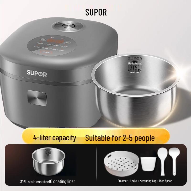 Supor 4L Stainless Steel Intelligent Multi-Function Rice Cooker SF40FC9001