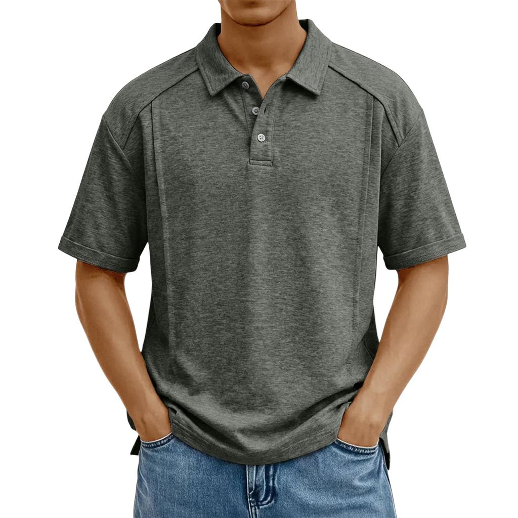 Men's Casual Collared Lightweight Breathable Short-Sleeve Shirt