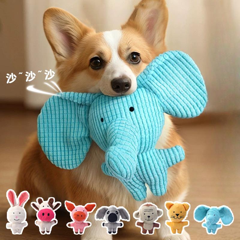 Plush Sound Toy for Teething, Durable and Chewable, Cute Animal-shaped, Popular Pet Dog Crinkle Paper Sound Toy