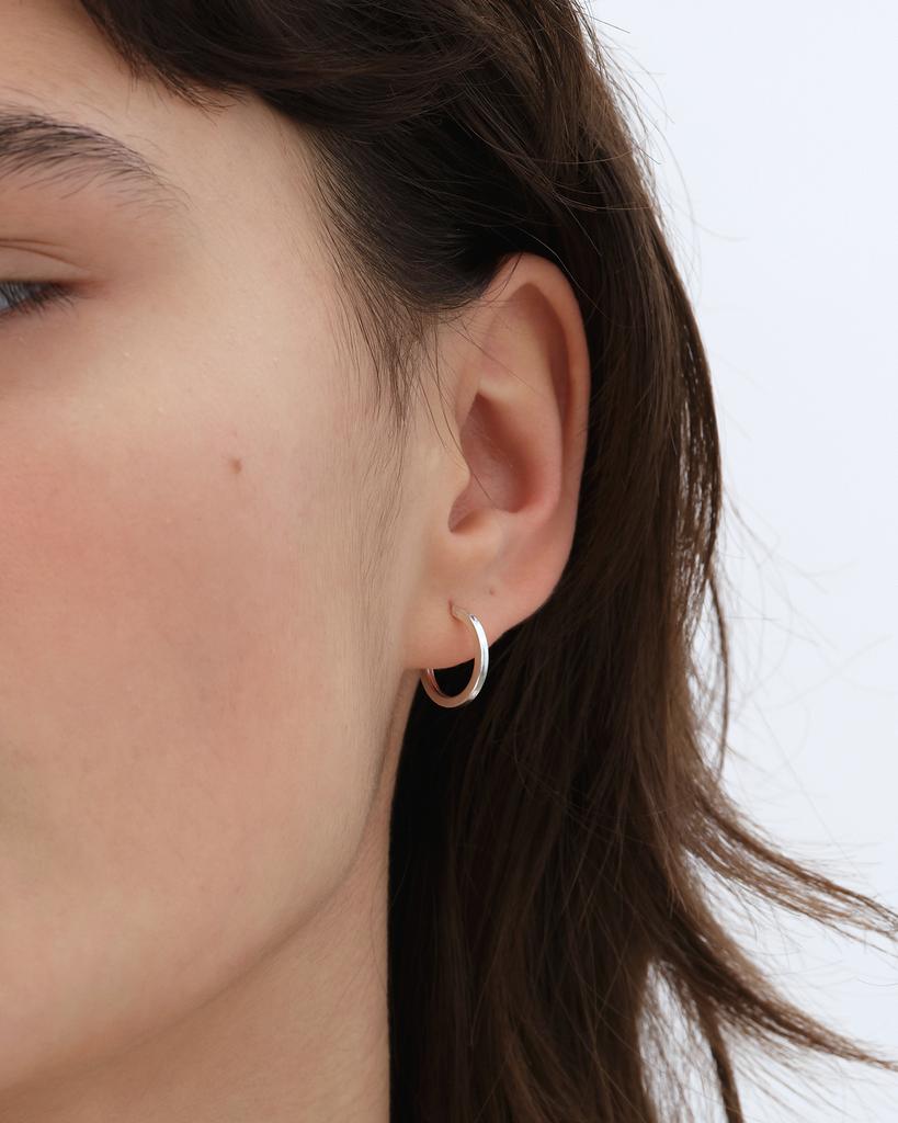 Anotherlayer Light Simple Earring - Silver (Silver925)