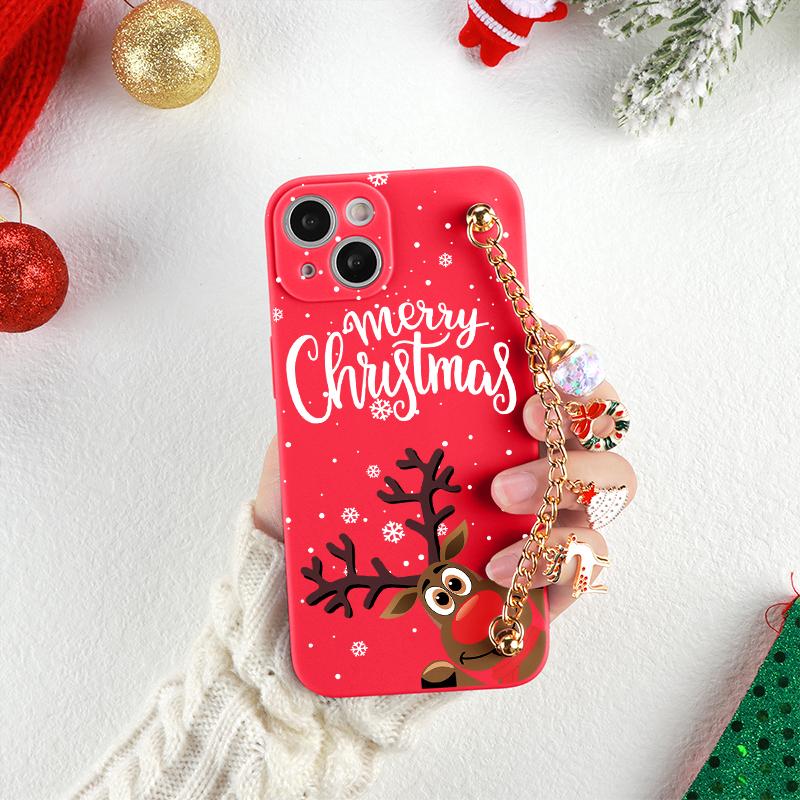 For Samsung A21S A53 A12 A13 A32 A72 A22 A23 A51 A50 A52 A70 A71 A73 A31 A40 A41 A03 S A02S A10 A33 Cute Christmas Lanyard Case