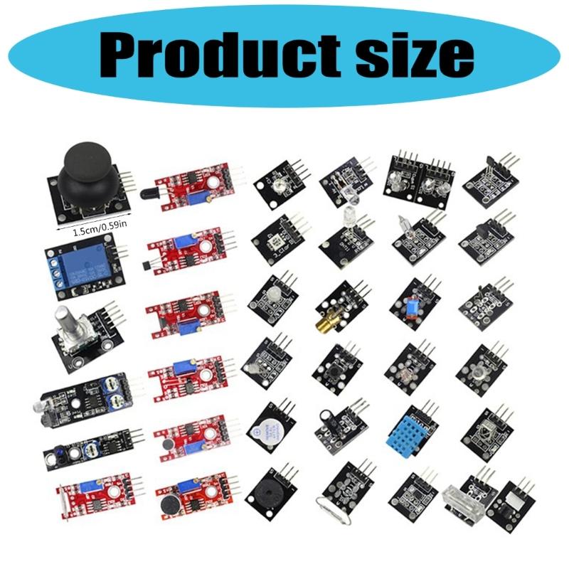 37 In 1 Sensors Module Kit Support For DIY Enthusiasts Feature Temperature Sensors with High Presicion Accuracy