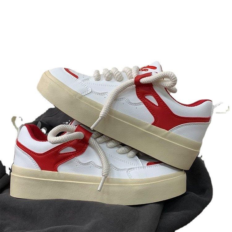 Studenți de primăvară, roz, pantofi de skateboard, pentru femei, coreeane, sport casual, pantofi albi, în stil Hong Kong, pantofi din pânză Harajuku