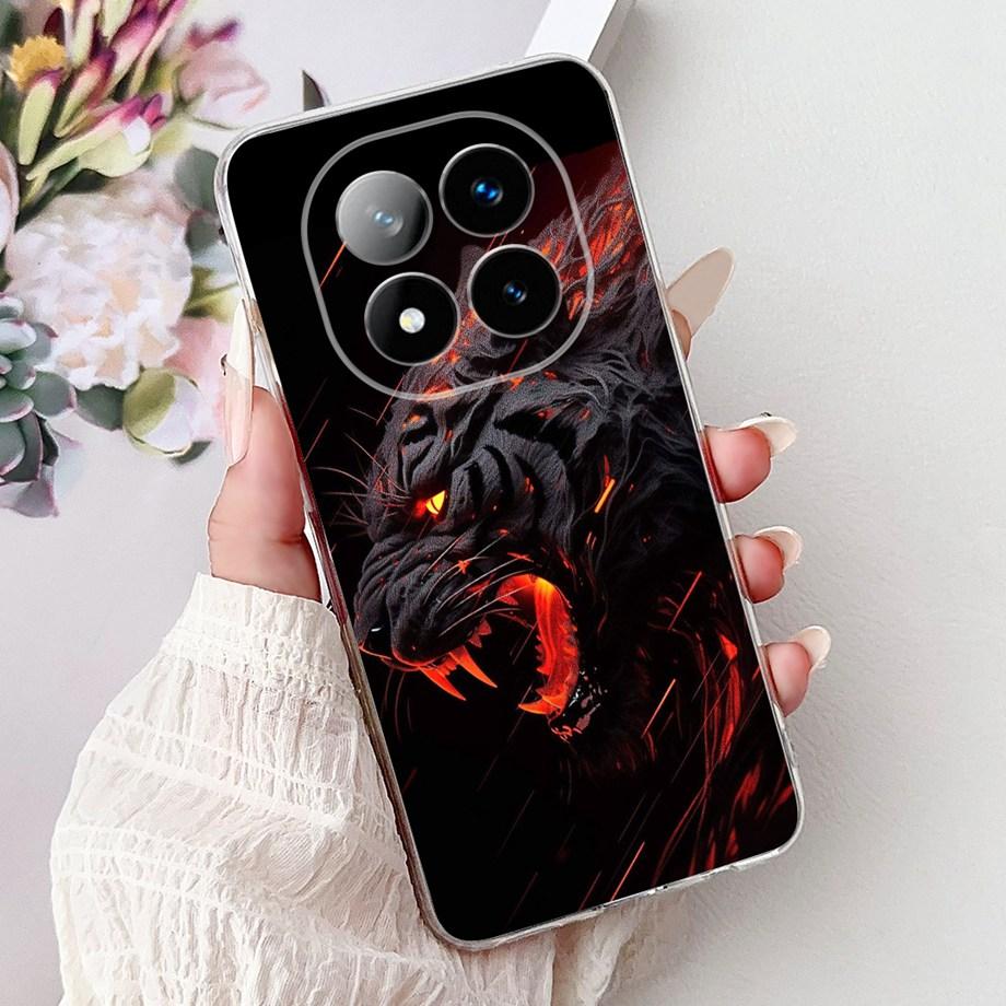 For Xiaomi Redmi Note 14 14Pro 14 Pro+ Plus Case Cute Animals Tiger Lion Dragon Cartoon Phone Cover Soft TPU Matte Silicone Capa