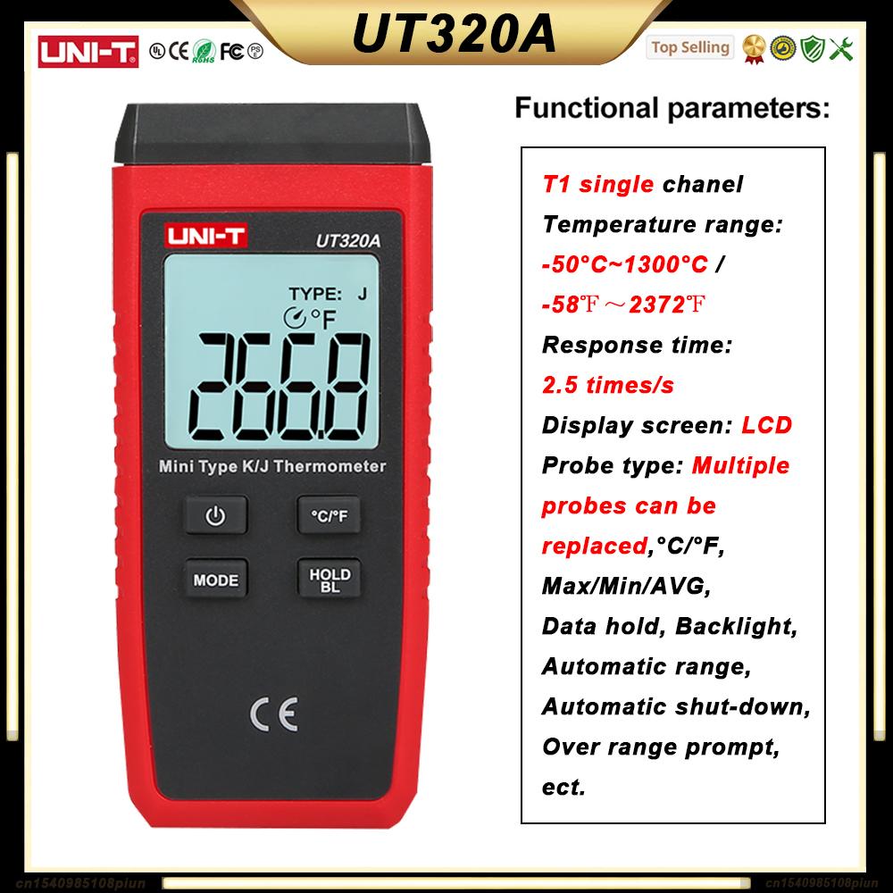 UNI-T Thermometer Digital UT306S UT306C UT320D UT320T UT333 UT333BT UT325F Temperature Gauge Heat Meter Professional Thermometer