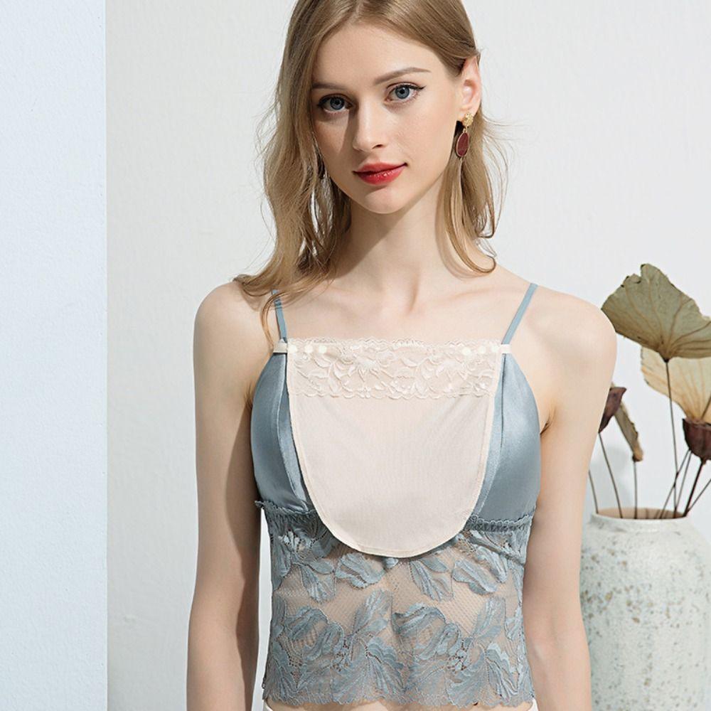 Clip On Bralette Strapless Insert Wrapped Chest Invisible Lace Anti-Glare Tube Top Soft   Show