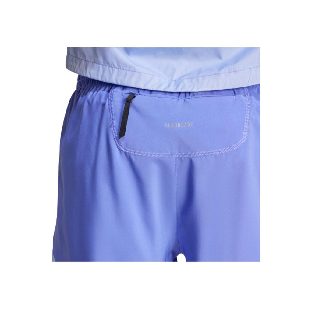 Adidas Aeroready Own The Run Base Logo Print Mid Rise Sports Shorts Men Shorts Cobalt-Blue IW0036