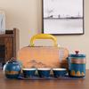 Portable Ceramic Gongfu Outdoor Tea Set with Kuaike Cups - Ideal for Business Gifts and Travel.